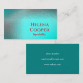 幾何アクアブルーターコイズ 名刺 (正面/裏面)