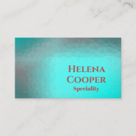幾何アクアブルーターコイズ 名刺
