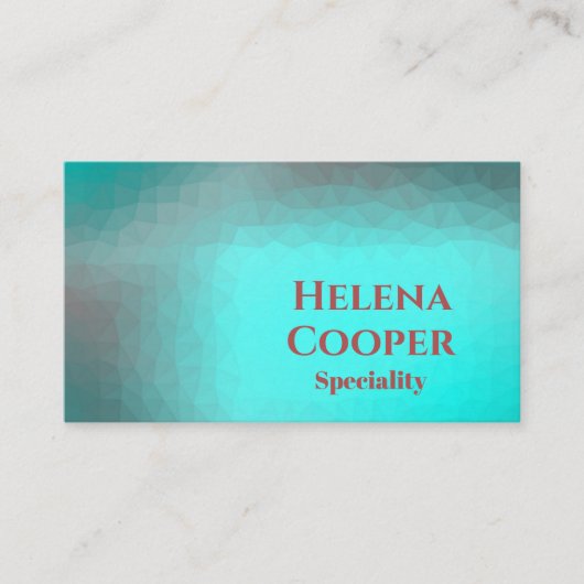 幾何アクアブルーターコイズ 名刺 (正面)