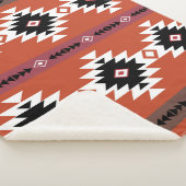 幾何アステカカラフルパターン シェルパブランケット (3/4)