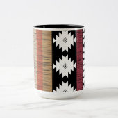 幾何アステカカラフルパターン ツートーンマグカップ (中央)