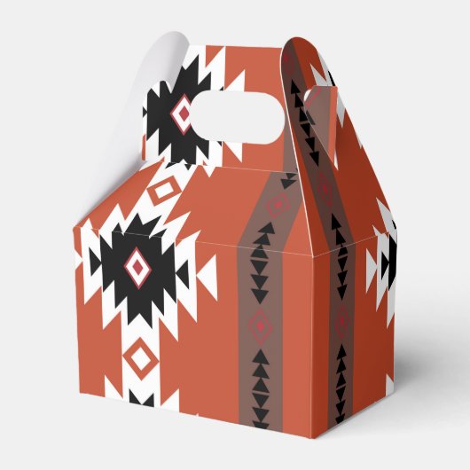 幾何アステカカラフルパターン フェイバーボックス (正面サイド)