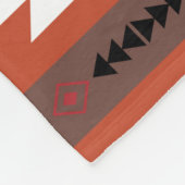 幾何アステカカラフルパターン フリースブランケット (角)