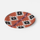 幾何アステカカラフルパターン ペーパープレート (アングル)