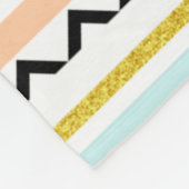 幾何アステカガーリーインスパイアデザイン フリースブランケット (角)