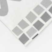 幾何アステカグレー抽象芸術パターン フリースブランケット (角)