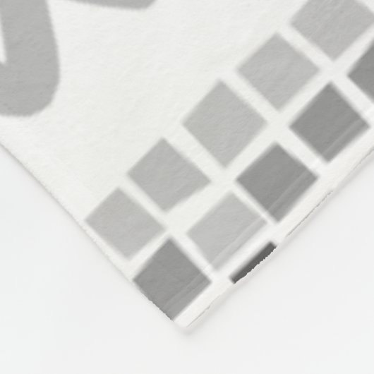 幾何アステカグレー抽象芸術パターン フリースブランケット (角)