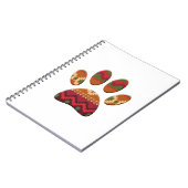 幾何アステカパターンアートドッグポープリント ノートブック (左側)