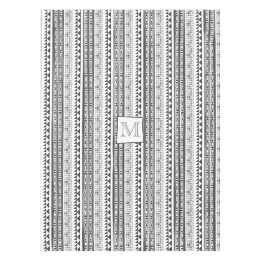 幾何アステカ抽象芸術パターン テーブルクロス (正面)