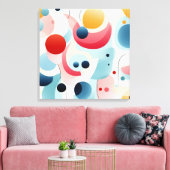幾何アートデザインキャンバスアート キャンバスプリント (インサイチュ (リビング))