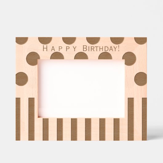 幾何インスパイアパーソナライズされた誕生日 レーザー彫刻フレーム (正面)