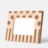 幾何インスパイアパーソナライズされた誕生日 レーザー彫刻フレーム (左)