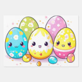 幾何イースター卵抽象芸術ラップ ラッピングペーパーシート (正面3)