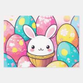 幾何イースター卵抽象芸術ラップ ラッピングペーパーシート (正面2)