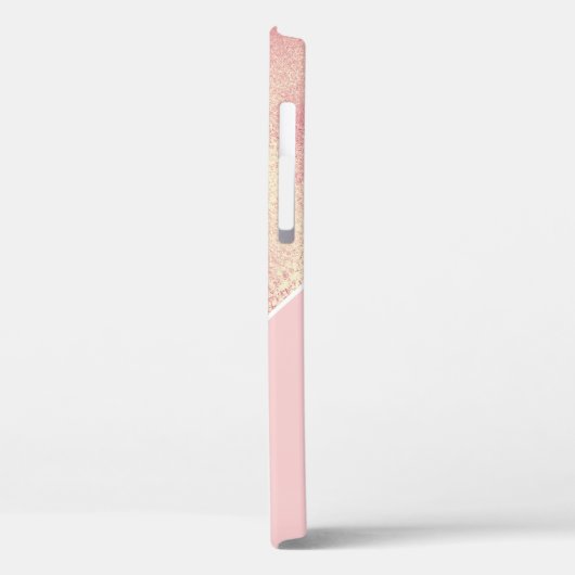 幾何エレガントかわいらしバラ金ゴールドピンクブラックケース Case-Mate iPhoneケース (裏面 / 左)