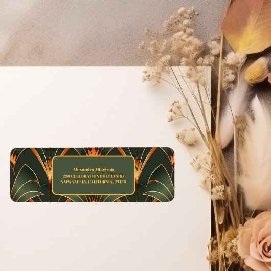 幾何エレガントアールデコブライダルシャワー ラベル