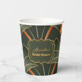 幾何エレガントアールデコブライダルシャワー 紙コップ (裏面)