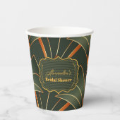 幾何エレガントアールデコブライダルシャワー 紙コップ (正面)
