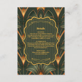 幾何エレガントアールデコ結婚の エンクロージャーカード (正面)