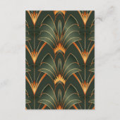 幾何エレガントアールデコ結婚の エンクロージャーカード (裏面)