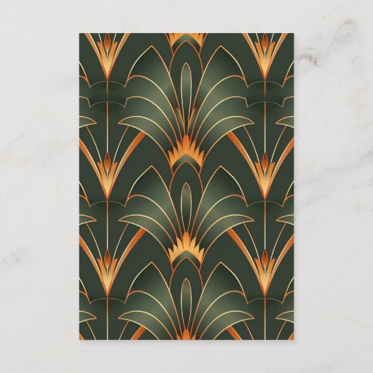 幾何エレガントアールデコ結婚の エンクロージャーカード (裏面)