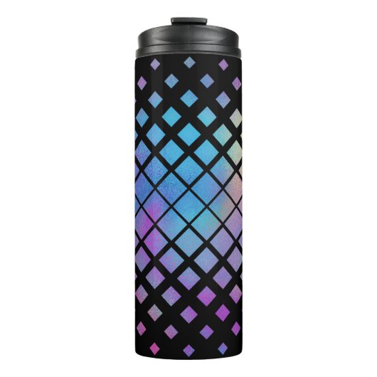 幾何エレガントカラフルダイヤモンドのタイルパターン タンブラー (正面)