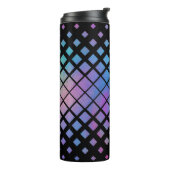 幾何エレガントカラフルダイヤモンドのタイルパターン タンブラー (回転左)