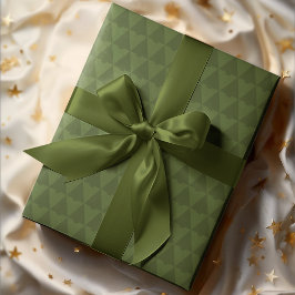 幾何エレガントクモノトーンのリスマスツリーホリデイ ラッピングペーパー