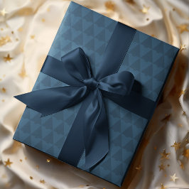 幾何エレガントクモノトーンのリスマスツリーホリデイ ラッピングペーパー