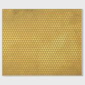 幾何エレガントゴールデンクリスマスツリーホリデー ラッピングペーパー (フラット)