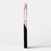 幾何エレガントスタイリッシュバラ金ゴールドピンク黒 Case-Mate iPhoneケース (裏面 / 左)