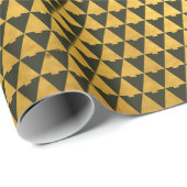 幾何エレガントダークパイングリーンツリーホリデー ラッピングペーパー (ロールコーナー)