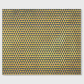 幾何エレガントネイビーブルークリスマスツリーホリデー ラッピングペーパー (フラット)