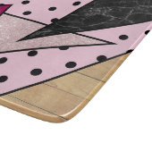 幾何エレガントバラ金ゴールドグリッター大理石木材 カッティングボード (角)