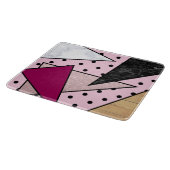 幾何エレガントバラ金ゴールドグリッター大理石木材 カッティングボード (角)