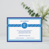 幾何エレガントバー(ユダヤ教の)バル・ミツバー披露宴カード 招待状 (スタンド正面)