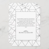 幾何エレガントパターン結婚のサンキューカード サンキューカード (正面/裏面)