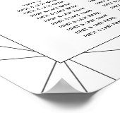 幾何エレガントパターン結婚の座席表 ポスター (角)