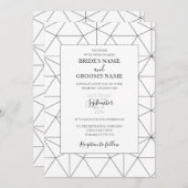 幾何エレガントパターン結婚式招待状 招待状 (正面/裏面)
