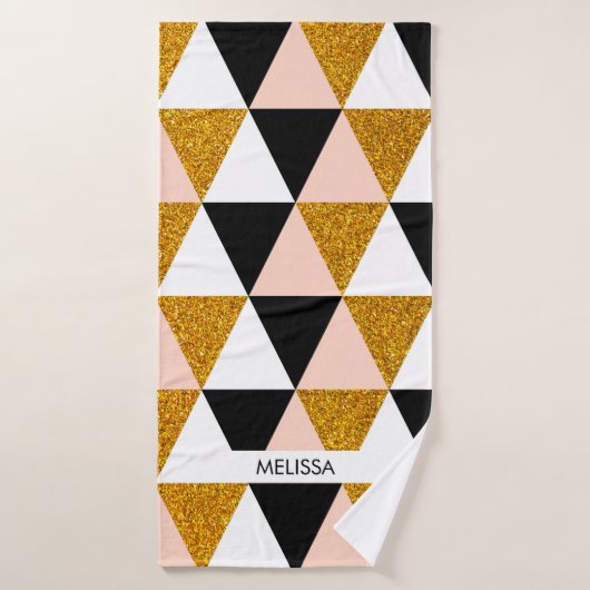 幾何エレガントパターン バスタオルセット (バスタオル)