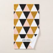 幾何エレガントパターン バスタオルセット (ハンドタオル)