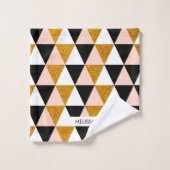 幾何エレガントパターン バスタオルセット (ウォッシュタオル)