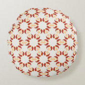 幾何エレガントフローラ円枕 ラウンドクッション (正面)