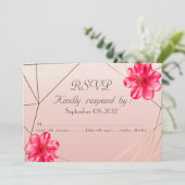幾何エレガントマグノリアRSVP 招待状 (スタンド正面)