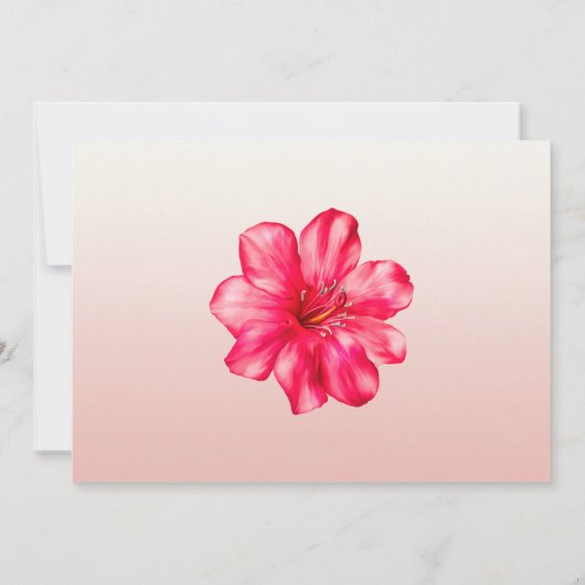 幾何エレガントマグノリアRSVP 招待状 (裏面)