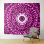 幾何エレガントモダンスタイリッシュスピリチュアルフローラ タペストリー (インサイチュ(横))