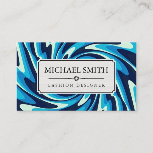 幾何エレガントモダンパターン#39 名刺 (正面)