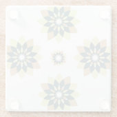 幾何エレガントモダン星バースト ガラスコースター (裏面)