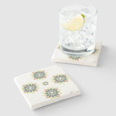 幾何エレガントモダン星バースト ストーンコースター (横)