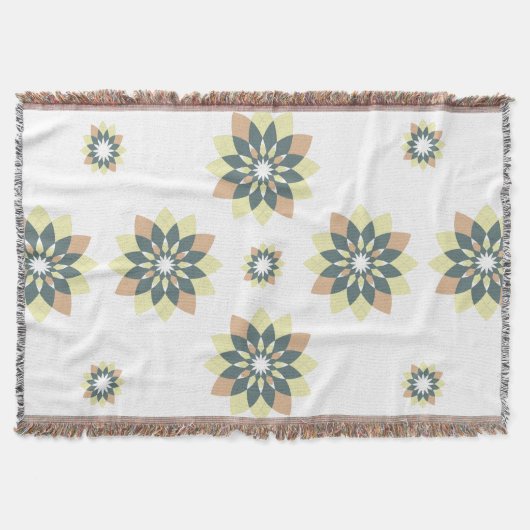 幾何エレガントモダン星バースト スローブランケット (正面)